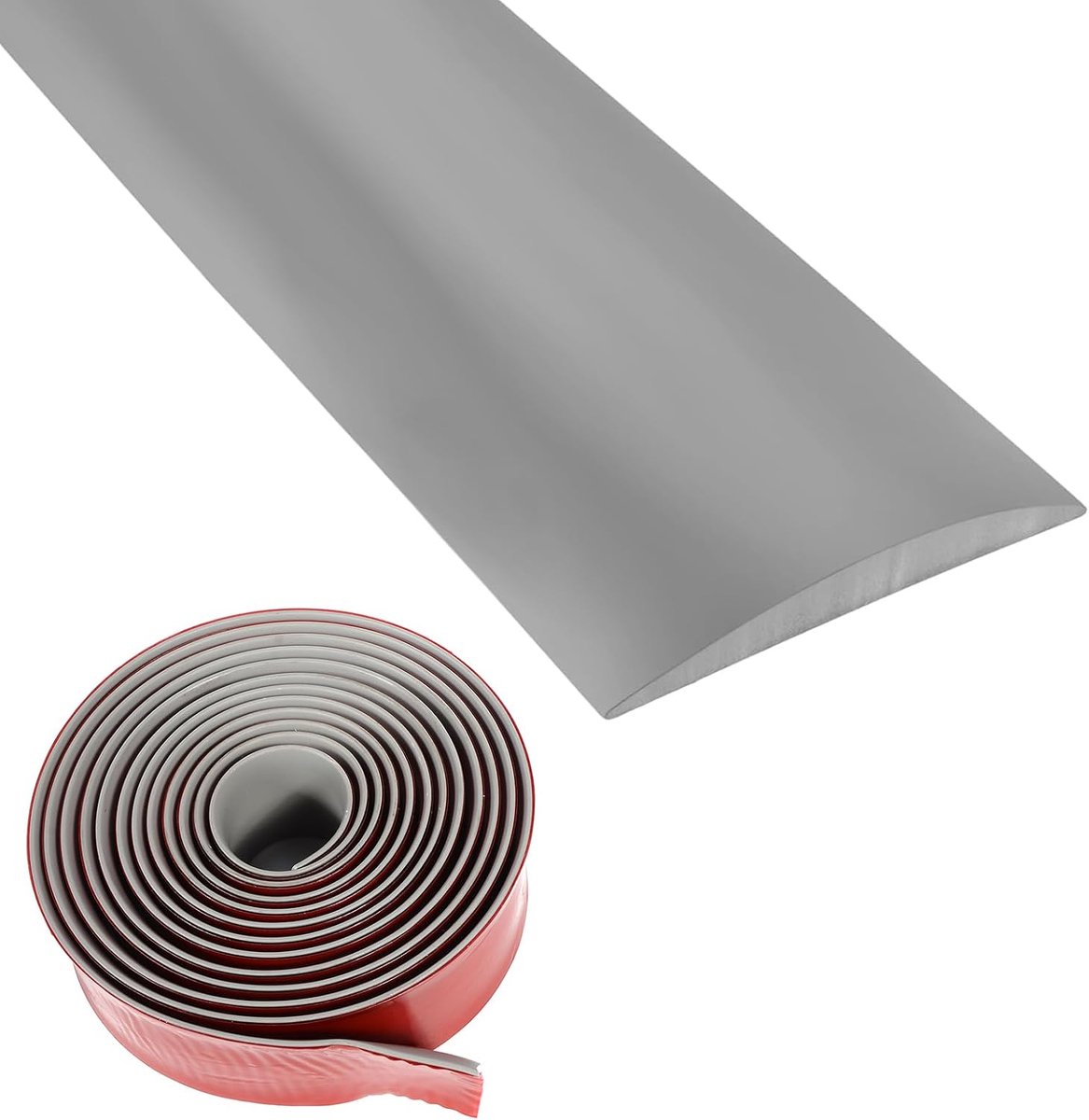 4 cm × 3 m zelfklevende vinyl overgangsstrip voor vloeren, drempelstrip voor 3,5 mm dikke laminaatvloeren, pvc-drempelstrips voor deuren om openingen in de deur te dichten
