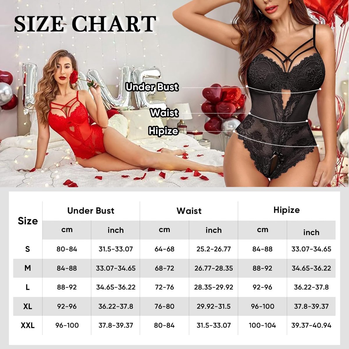 Damesbody met bloemen, transparant, sexy, netpanty, eendelig, lingerie, hoge taille, bodysuit, string, ondergoed, spaghettibandjes, onderhemd, zwart, S-XL