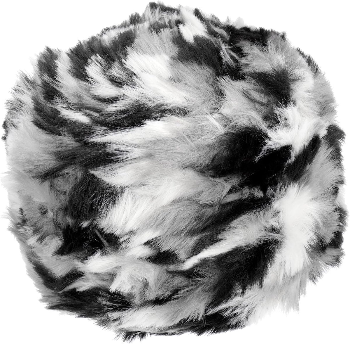 64 meter bontgaren, 100 gram zacht pluche pluizig grof polyester, kunstbontgaren voor haakwerk, handbreien, dekens hoeden, haakwerk, zebrakleur