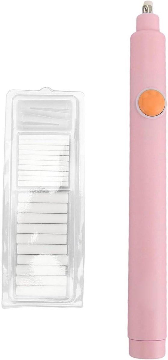 Elektrische Gummetjes - Automatische Gum - Tekenen en Schetsen - Gerichte Gumkracht - 20 Stuks Navullingen - Rosé
