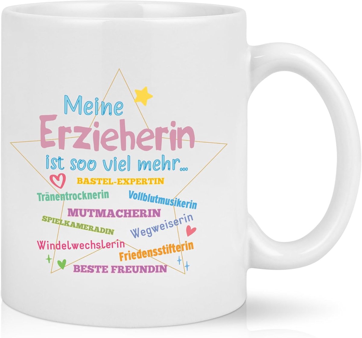 Dankjewel cadeaus voor opvoeder afscheidscadeau koffiemok - mijn opvoeder is soo veel meer - opvoeder cadeau voor afscheid kleuterschool afscheidscadeau, 320 ml wit