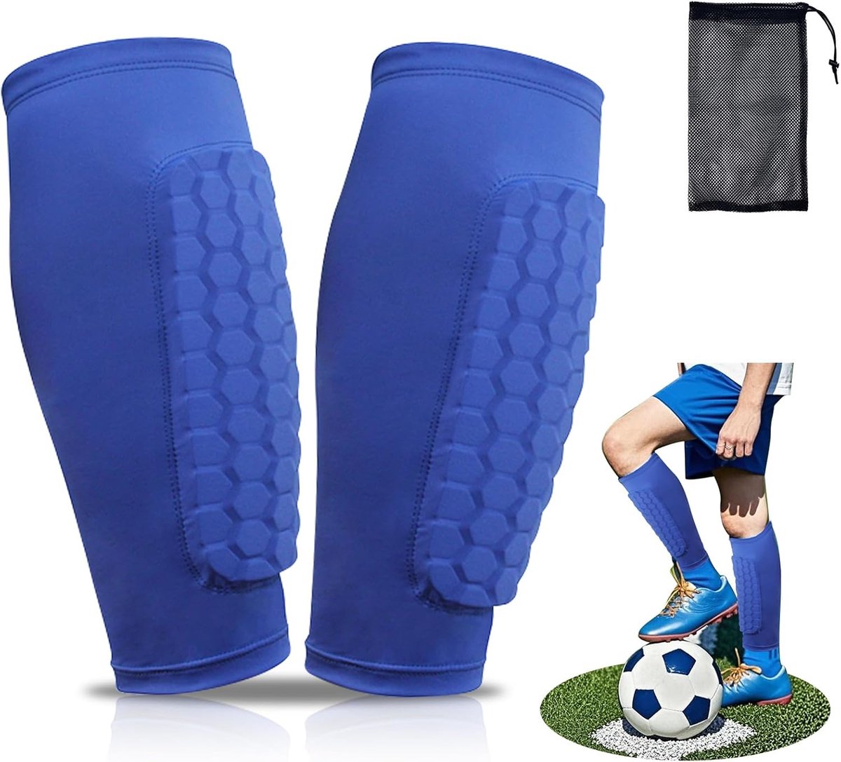 Scheenbescherming voor kinderen, ademend en antislip, comfortabel en licht, scheenbescherming voor jongens en meisjes, 6-12 jaar, scheenbeschermers, voetbal voor kinderen