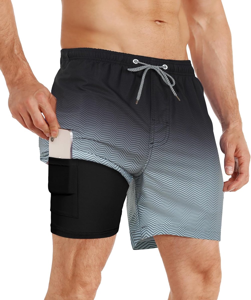 Heren Zwemshort Zee Surf Zwembroek Print Hawaiian Zomer Groot Sneldrogend Met Mesh Voering