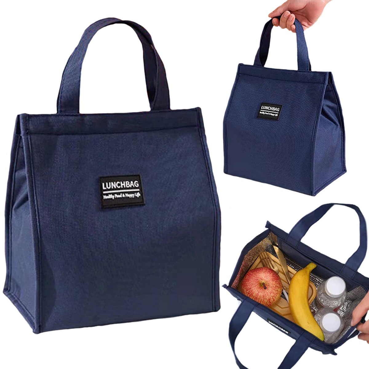 Blauwe Thermos Tas 10L - Waterdicht & Geïsoleerd - Ideaal voor Lunch & Picnic