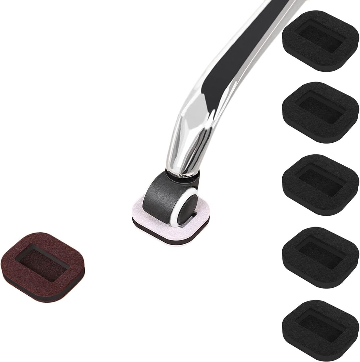 Viltclips 5 Stuks - EVA Meubelcoasters - Stabiele Antislip Wieltjes - Bescherming voor Harde Vloeren - ShopVlot
