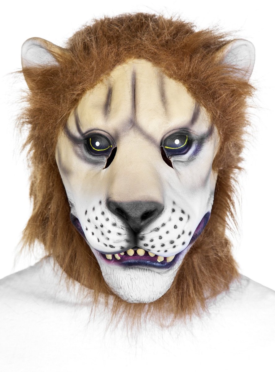 Leeuwenkoning Masker Van Latex - Kostuum Dieren Masker Carnaval Halloween