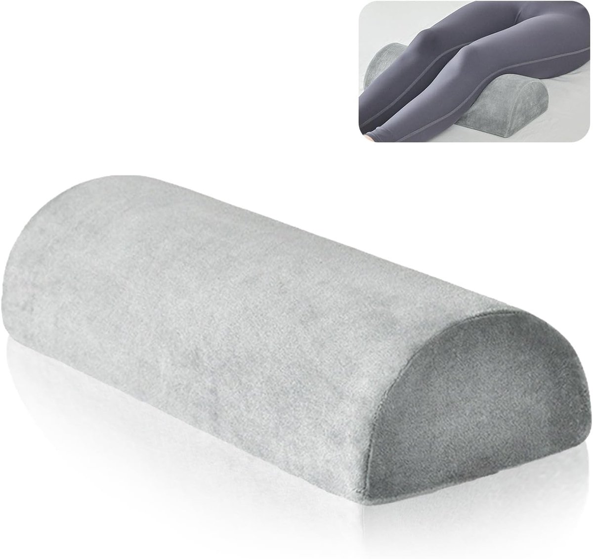 Half Moon Kussen 16,5x7,1x3,9 inch - Geheugenfoam - Orthopedisch - Ondersteunt benen voor ontspanning - ShopVlot