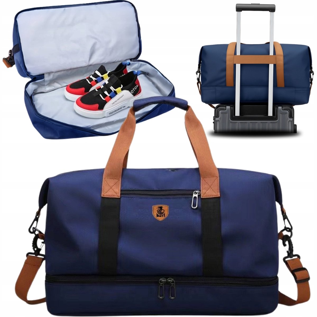 Sport- en Reistas Dames Heren - 37.5L - Waterdicht - Marine