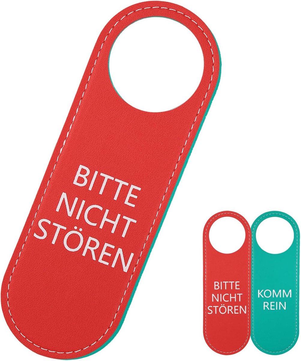 Deurbordje 1 stuk - Leer - Dubbelzijdig - Voor kantoor en vergaderingen - ShopVlot