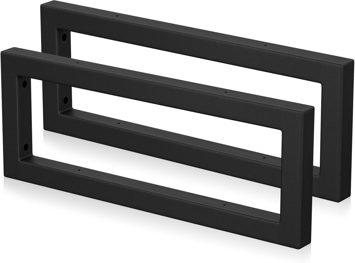 Wandconsole 40 cm - zwart - robuust design - ideaal voor badkamer en keuken - ShopVlot