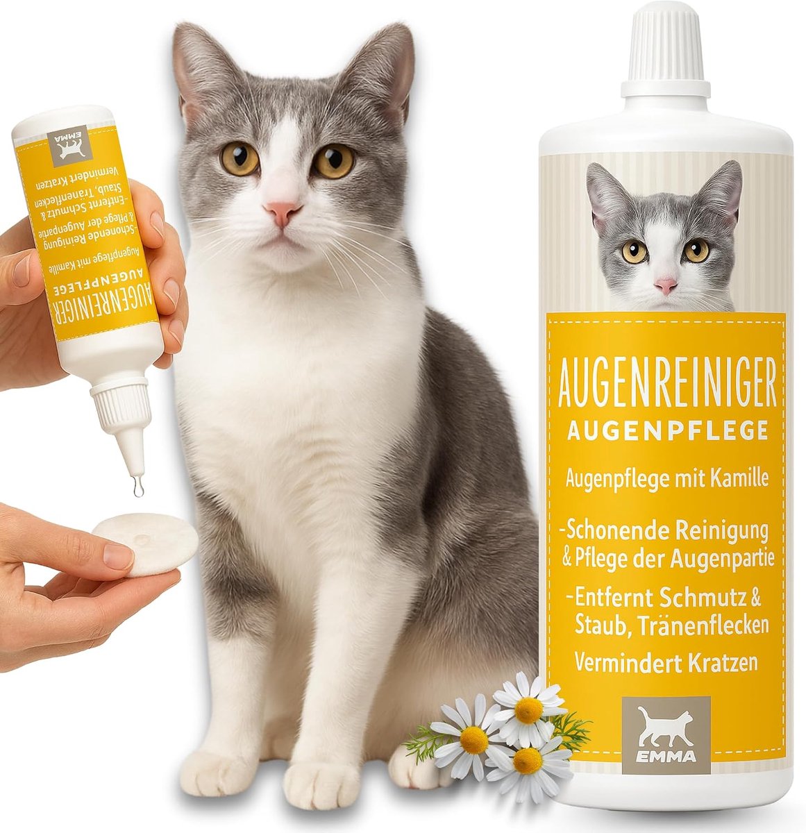 Oogreiniger voor katten 100 ml - milde oplossing - veilig voor ogen - verwijdert vuil en stof - ShopVlot
