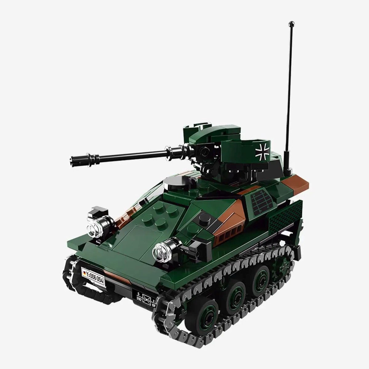 Klembouwstenen Wiesel 1 - Compact luchtland-kettingvoertuig - 395 elementen - Prachtig voor militaire collecties - ShopVlot