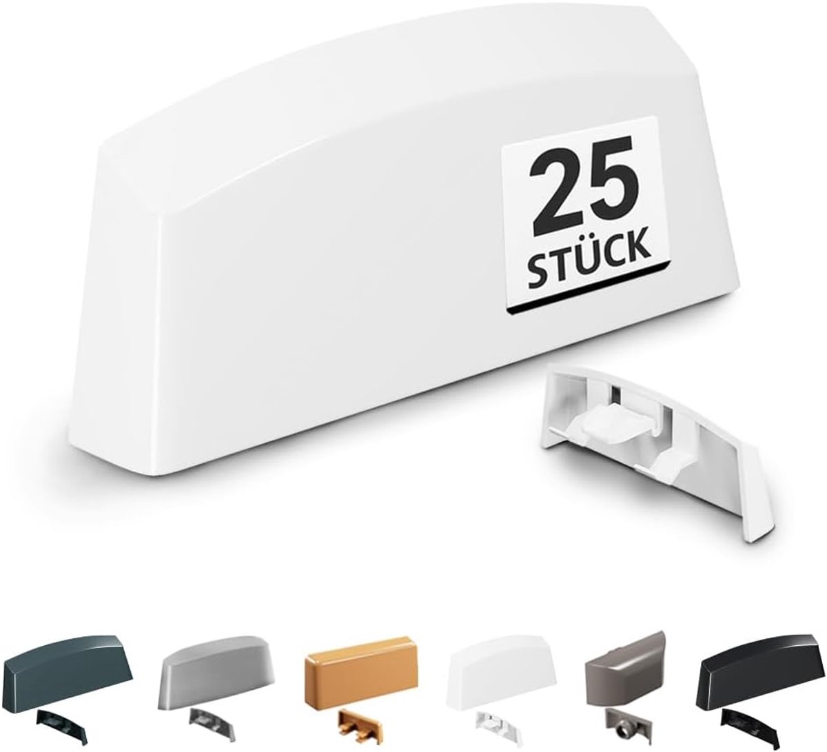 Window Split Caps 36 mm - RAL 9016 Wit - Hard PVC - Beschermt tegen waterinfiltratie - ShopVlot