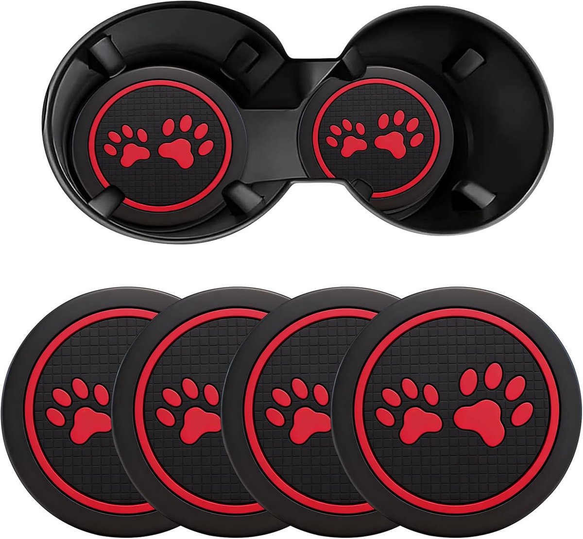 Autobekerhouder Coasters 2,75 inch - Hondpoot ontwerp - Universeel - Bescherming voor bekerhouders - ShopVlot
