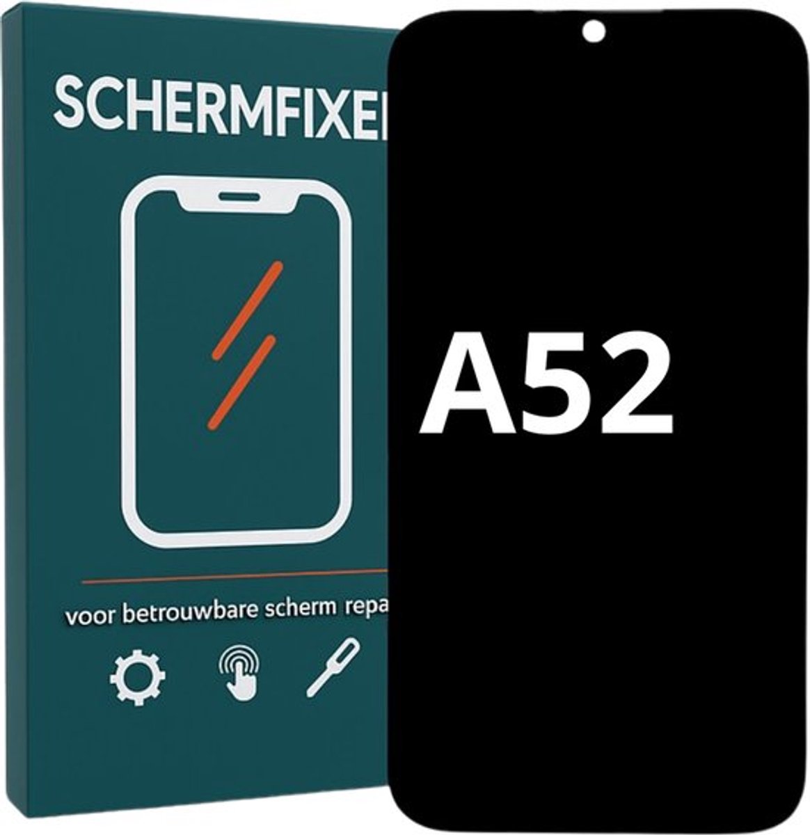 Samsung Galaxy A52 Scherm met Frame - LCD Display - A+ Kwaliteit - Zwart