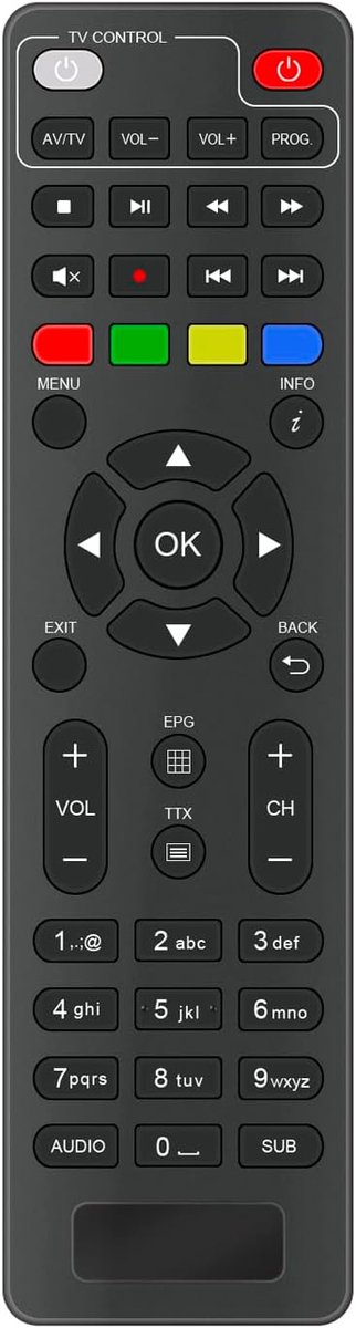 Afstandsbediening voor TELE System Decoder TS6822 PRO - Compatibel - Eenvoudig in gebruik - ShopVlot