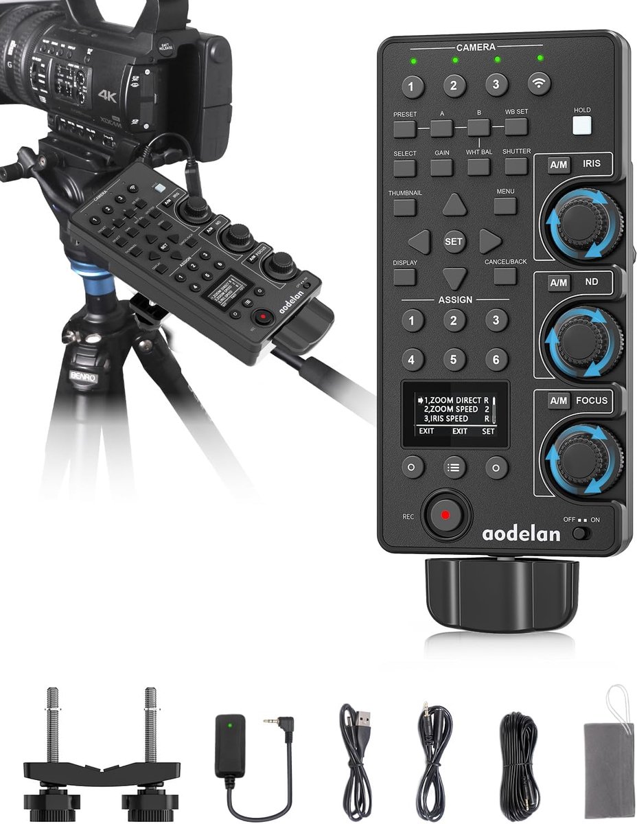 Wireless Camcorder Lanc Zoom Controller - Professionele bediening - Multifunctioneel met IRIS en Focus aanpassing - ShopVlot