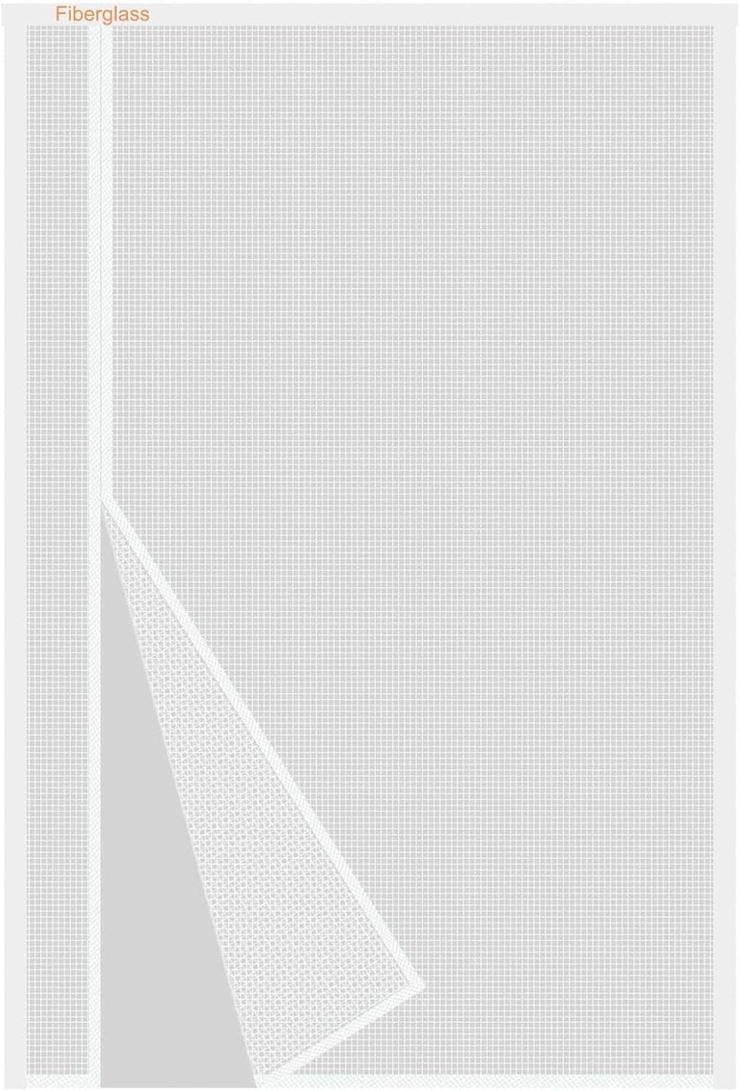 Insectenhor met Magneten 75 x 245 cm - Wit Glasvezel - UV-bescherming - Ideaal voor Balkondeuren - ShopVlot