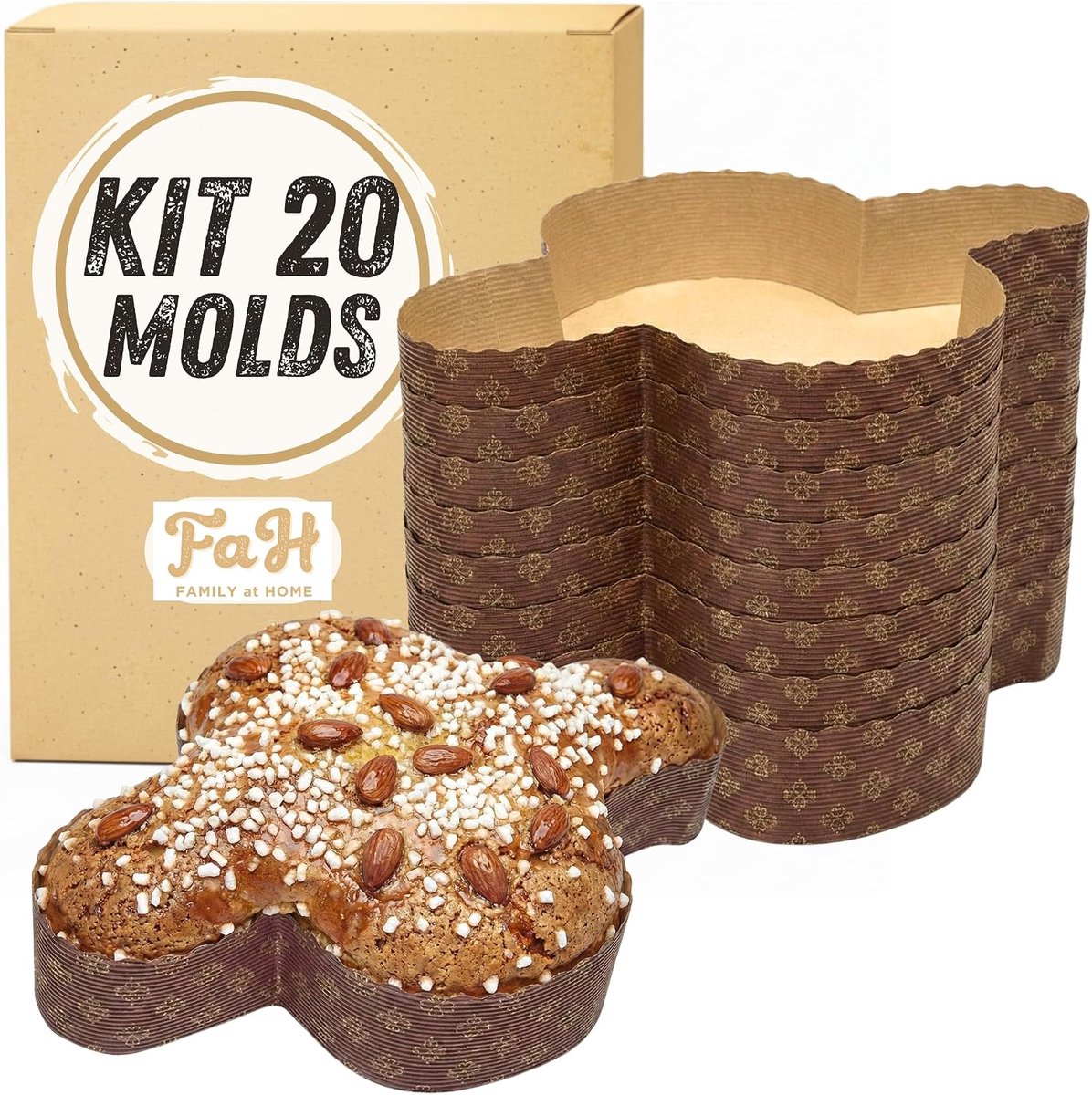 Bakvormen voor duiven 500 g - 20 stuks - cellulose papier - ideaal voor ovengebruik - ShopVlot