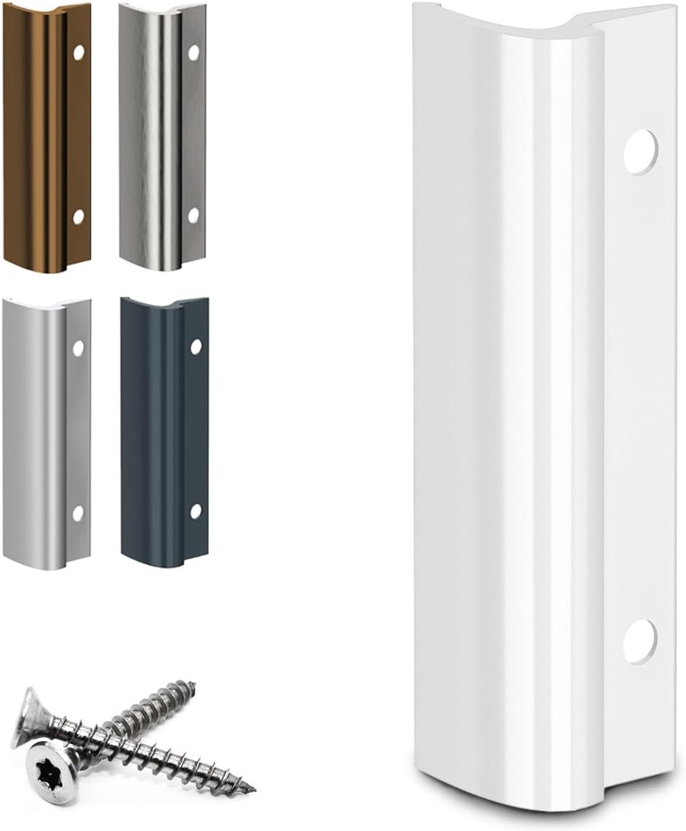 Deuropener balkon 70x22 mm - aluminium wit RAL9016 - ergonomisch ontwerp - geschikt voor insectenbescherming - ShopVlot