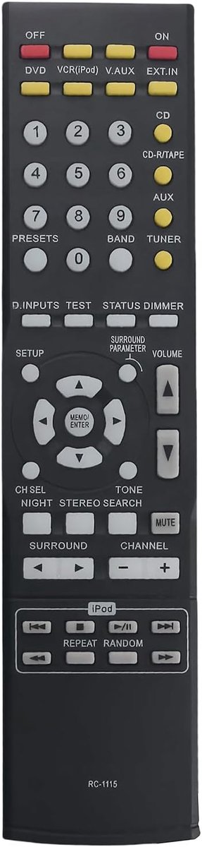 Afstandsbediening RC-1115 - Vervangend model voor Denon AV Receivers - Geschikt voor diverse modellen - ShopVlot