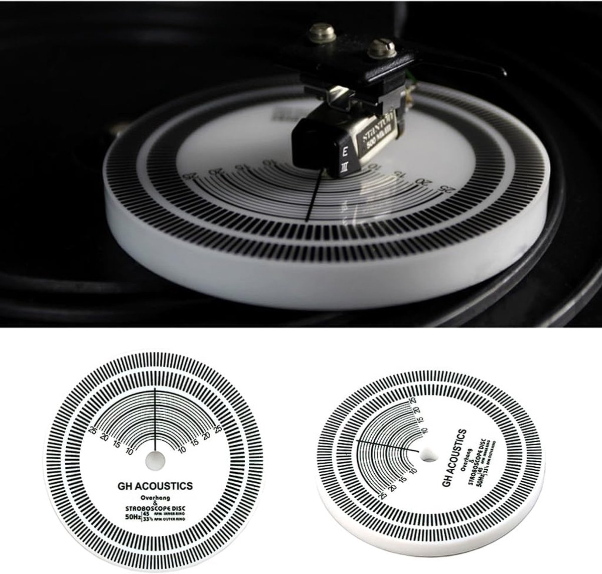 LP Vinyl Platenspeler Stroboscoop Mat - Acryl - Precisie Kalibratie - Verbeter geluid - ShopVlot