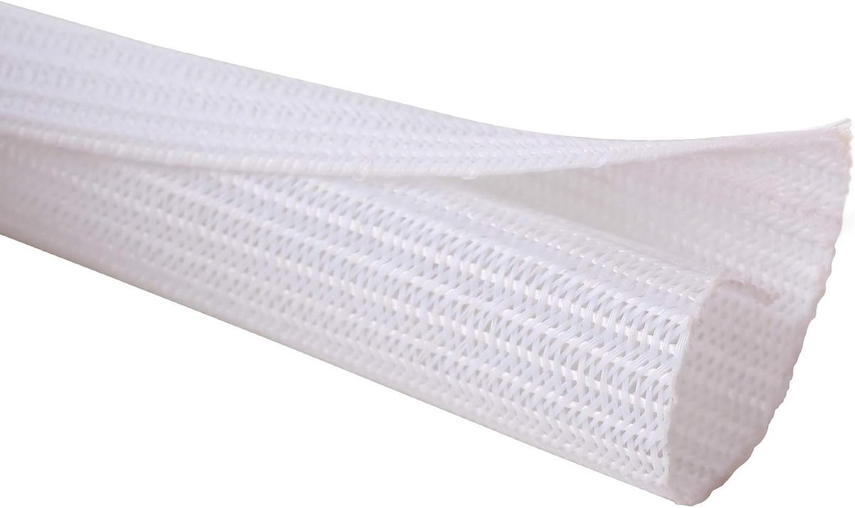 Kabelbeschermer 19mm-3.1m - Wit - Zelfsluitend - Perfecte kabelmanagement voor thuis en kantoor - ShopVlot