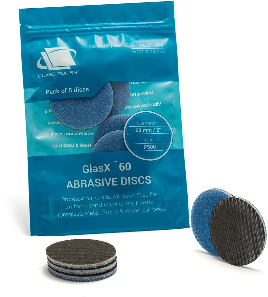Schuurdisc 50 mm - Siliconencarbide - Haak-en-lus sluiting - Voor fijne afwerking - ShopVlot