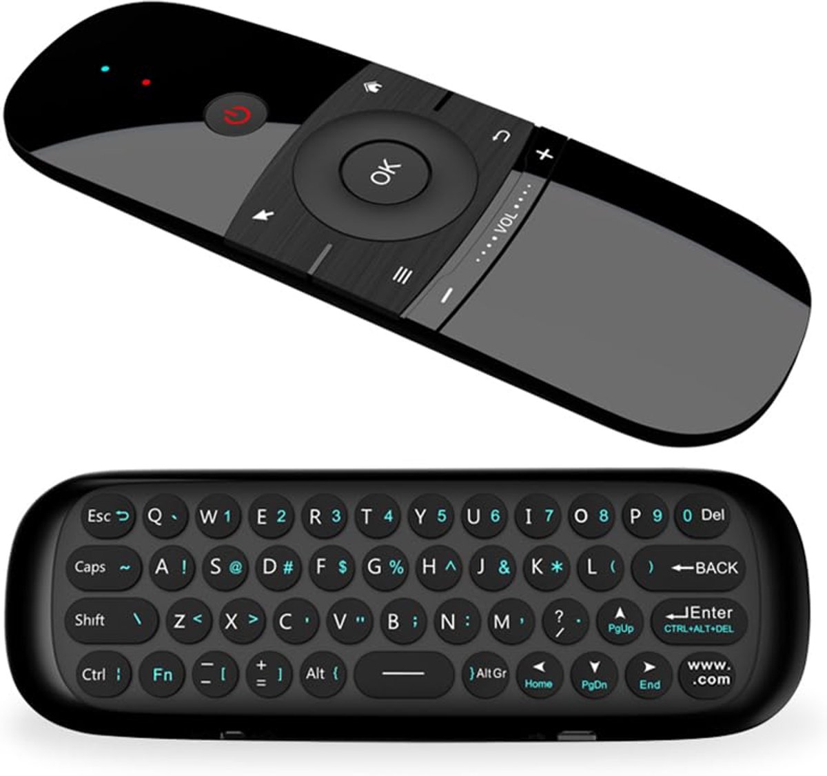 Air Mouse afstandsbediening met toetsenbord - IR leerfunctie - brede compatibiliteit - ideaal voor Smart TV - ShopVlot