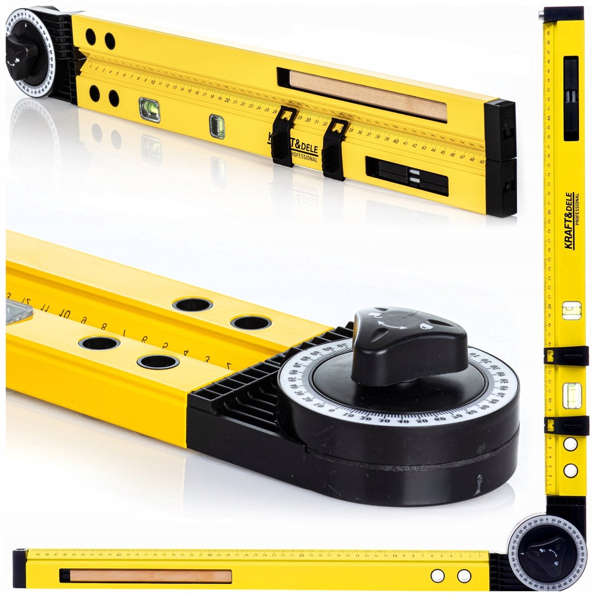 Merkloos Verstelbare Hoekmeter 600mm - Metaal & Kunststof - Bouw & Timmerwerk