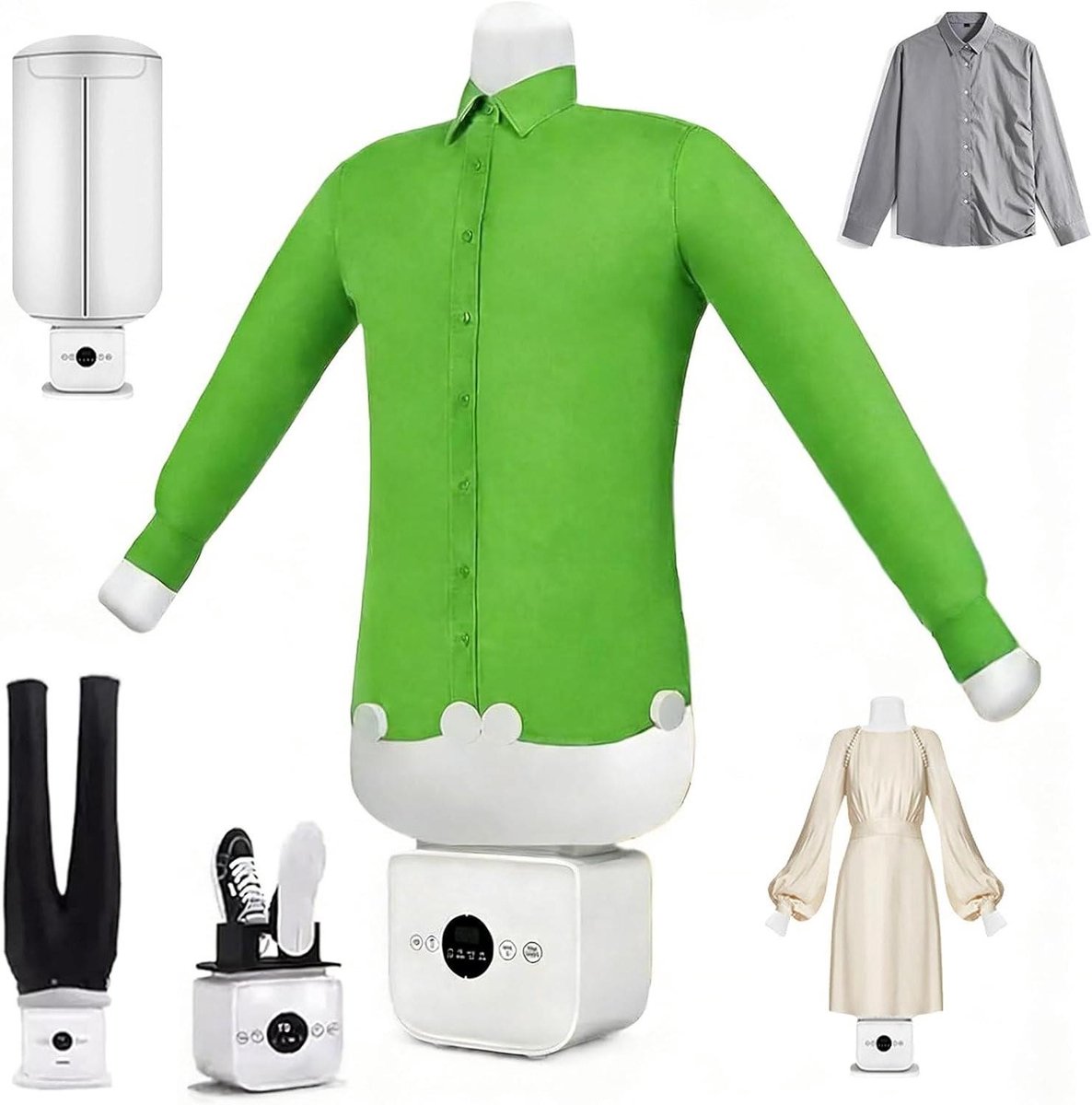 Automatische Strijkmachine - Kreukverwijderaar Stomer - Kleding Verzorgen - Handsfree Drogen Strijken - S tot XXL - Wit