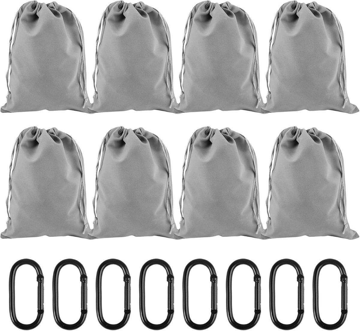 Gewichtszakken voor buitenluifels - 8 gewichtspockets en 8 karabijnhaken - robuust en duurzaam - voorkomt windschade - ShopVlot