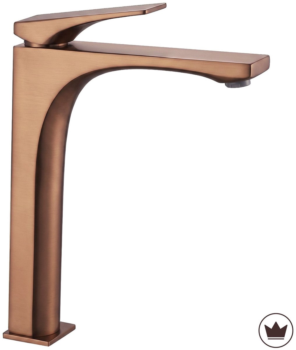 Rea - Wastafelkraan Premium Joe Brush Copper High - 17,5 x 4,5 x 28,5 cm