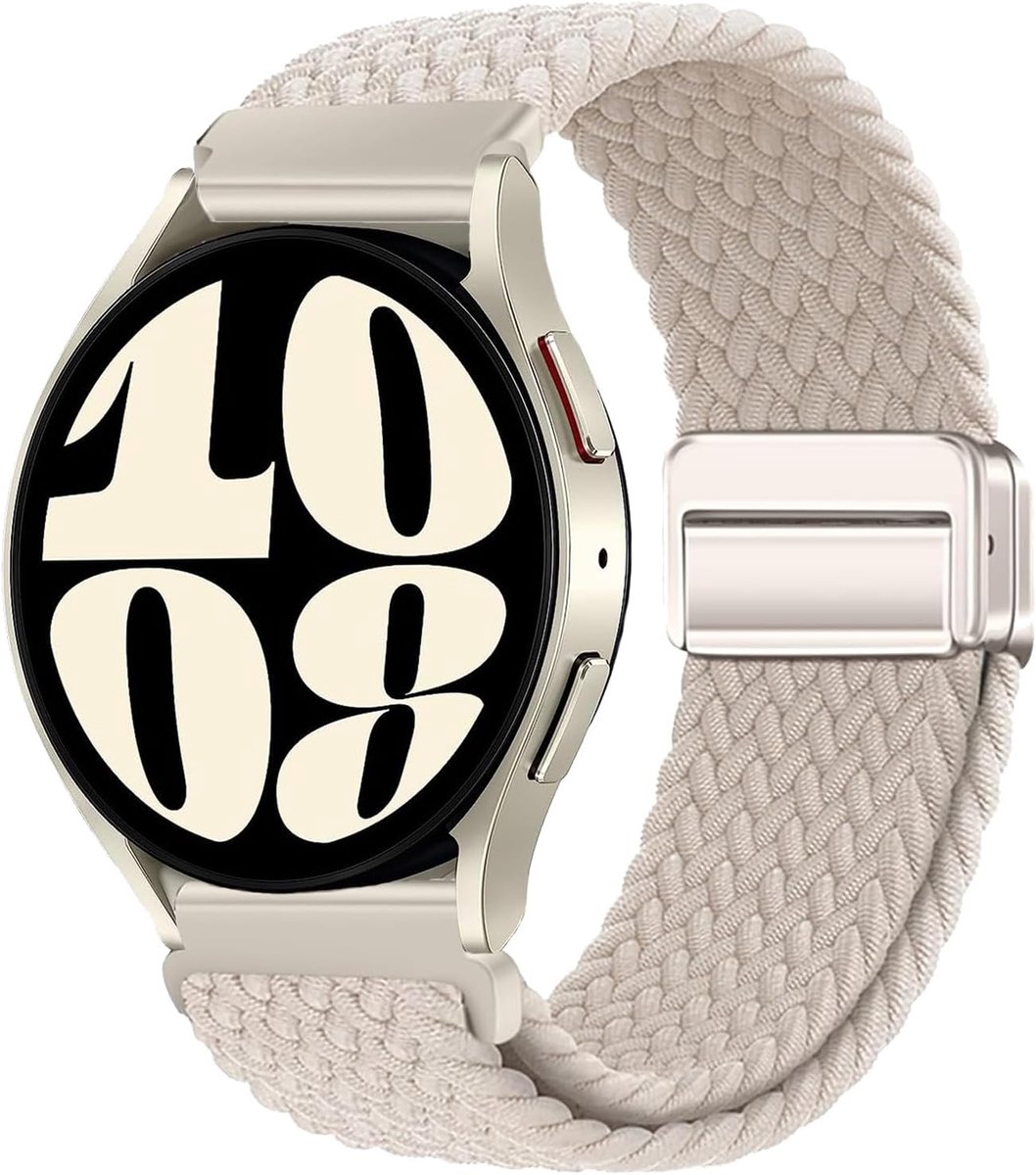 Nylon gevlochten horlogeband - magnetische sluiting - voor dames - stijlvol en comfortabel - ShopVlot