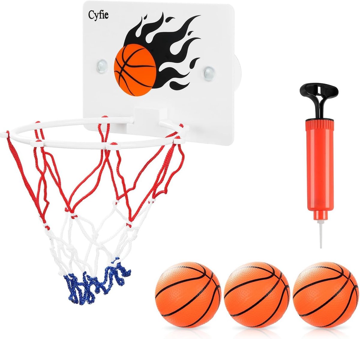 Mini Indoor Basketball Basket - Inclusief 3 mini basketballen en 1 pomp - Geen gaatjes boren - SnelShoppen