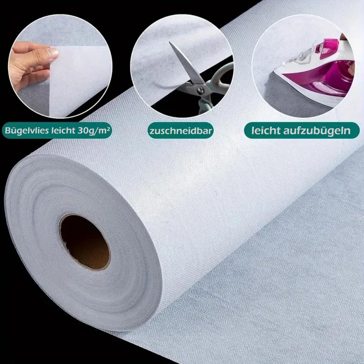 Strijkvlies 2 Meter - Op te strijken vlies - Licht gewicht 30g/m² - Ideaal voor inlegstof - ShopVlot
