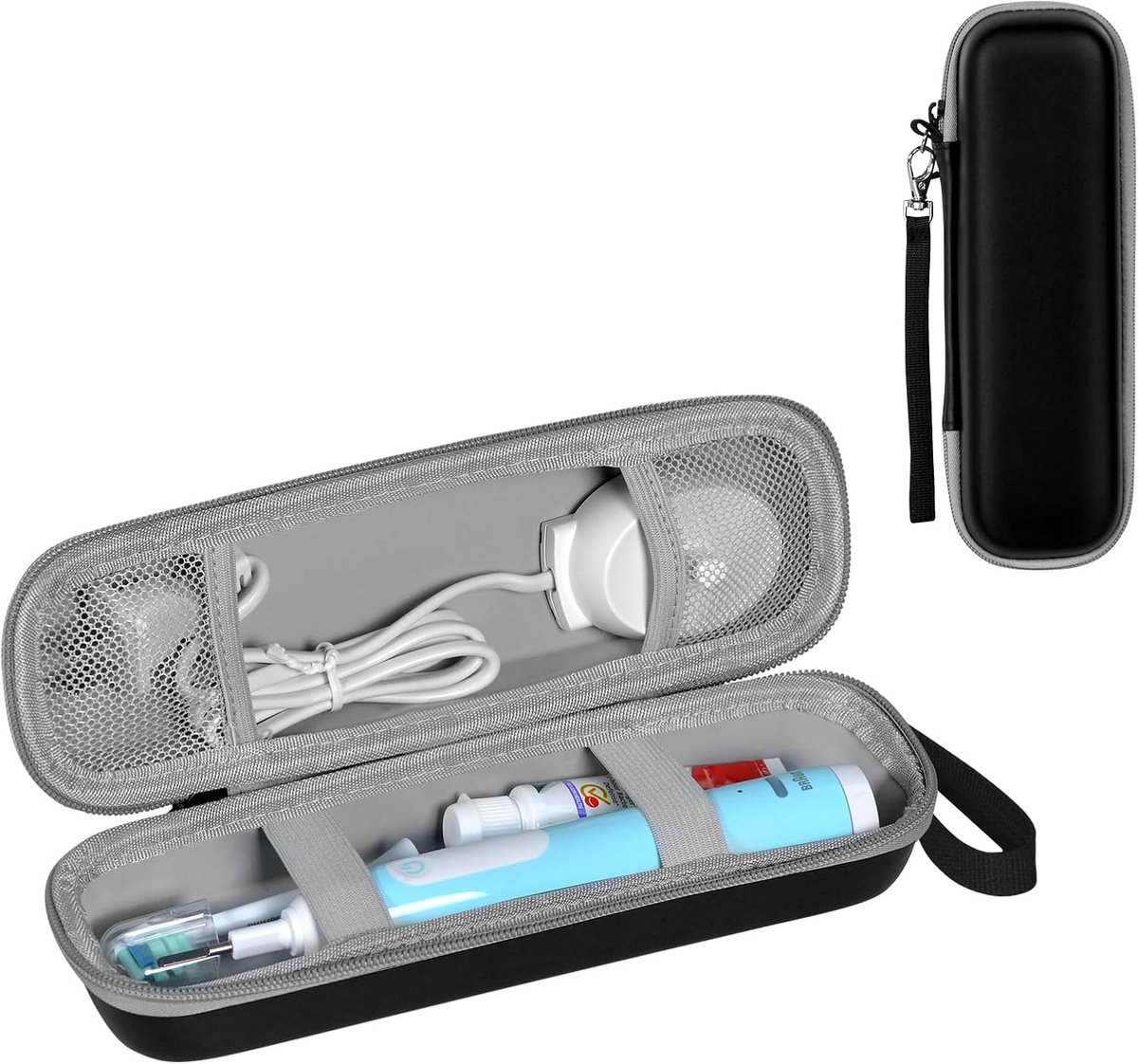 1 stuk - voor Oralb B elektrische tandenborstel opvangtas - Philips Sonicare elektrische tandenborstel opvangtas - draagbare harde beschermende opvangtas - elektrische tandenborstel opvangtas - zwart