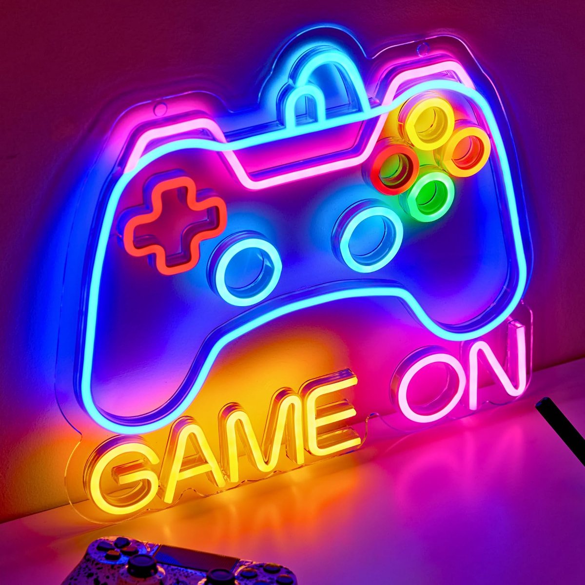 Gaming Neon Sign LED Lamp - Muurdecoratie voor Jongenskamer - Kleurrijke verlichting - Creëer een unieke sfeer - ShopVlot
