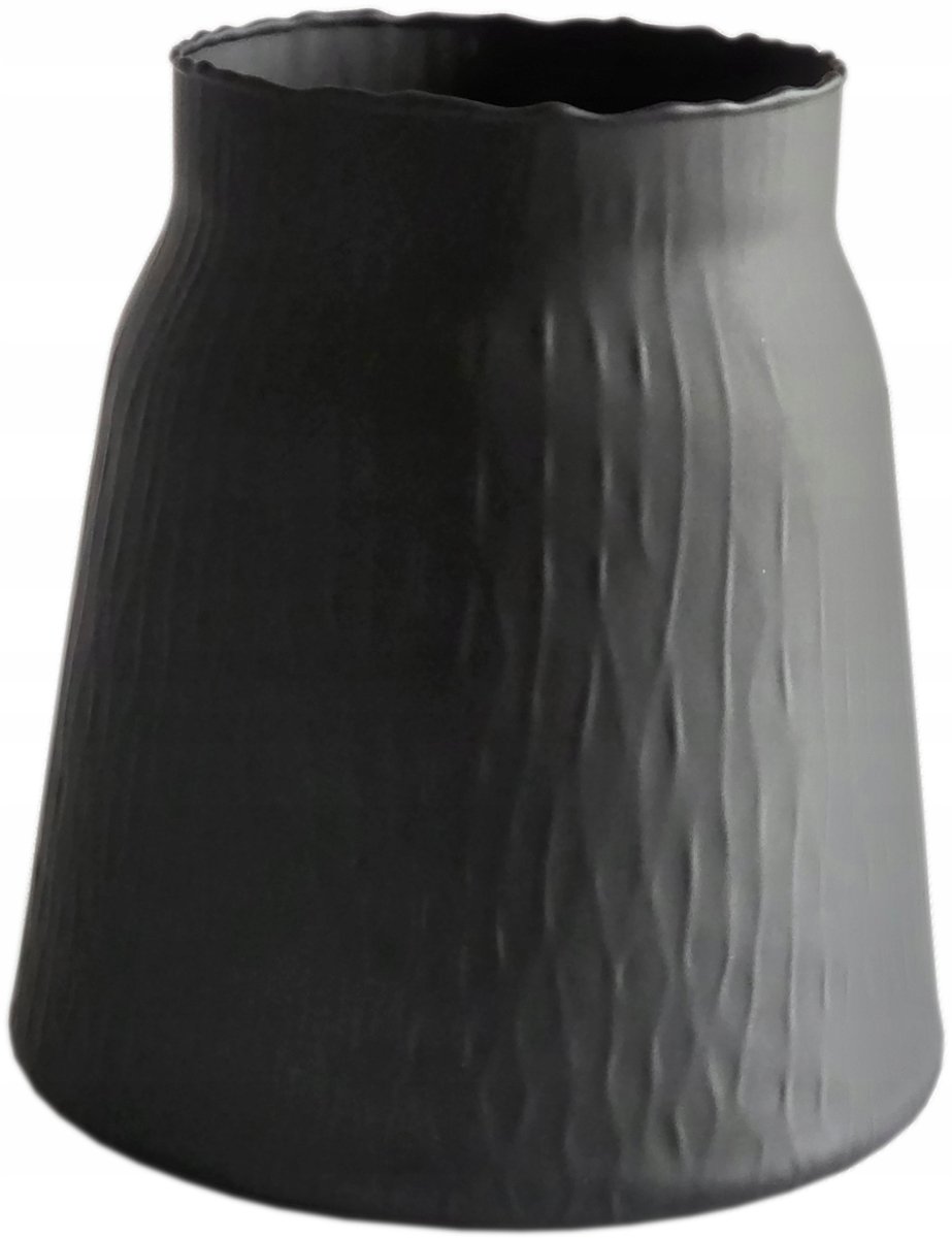 Mat Zwarte Glazen Vaas H20cm - Modern Design, Decoratief