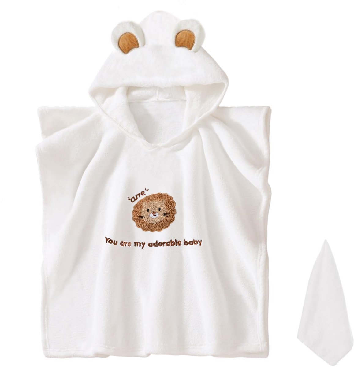 Badhanddoek met capuchon - zacht en super absorberend - schattig patroon - ideaal voor pasgeborenen - ShopVlot