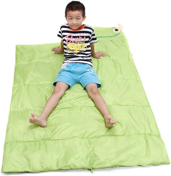 Kinder Slaapzak - Slaapzak Kinderen - Kamperen en Buiten - Met Hoedontwerp - 180x60 cm - Blauw van Kinder — afbeelding 2