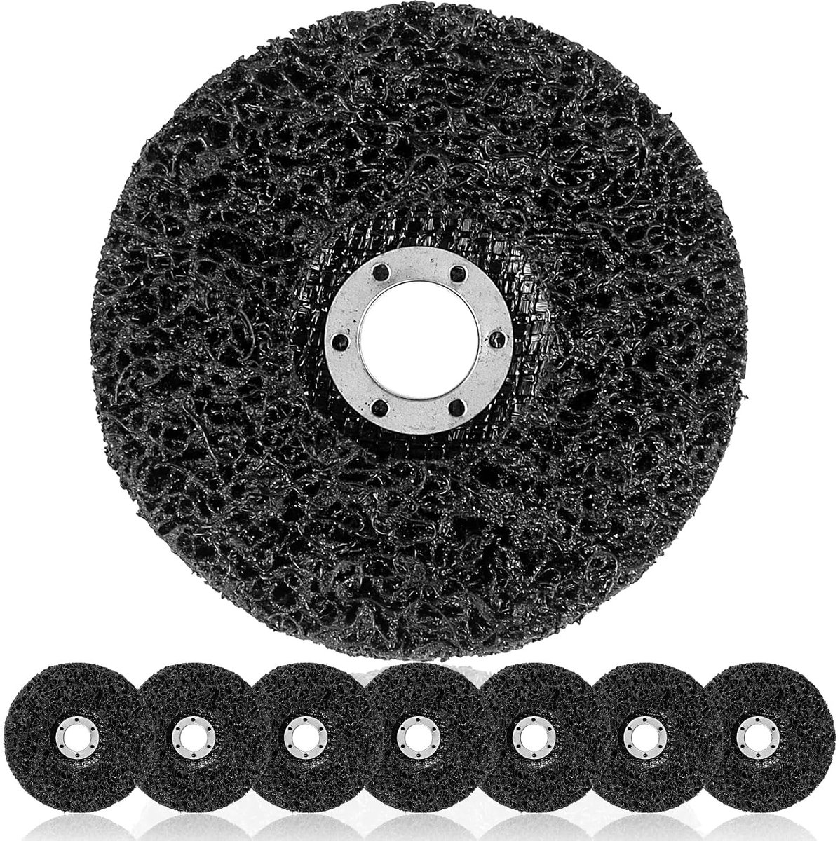 Schoonmaakdiscs 125mm - Grof - 7 stuks - Ideaal voor roestverwijdering - SnelShoppen