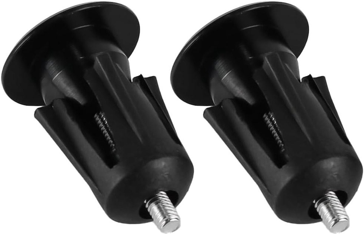 Fietsstuur Eindkappen - Stuurdoppen - Fietsen Beschermen - Aluminium Legering - 22-24 mm - Zwart