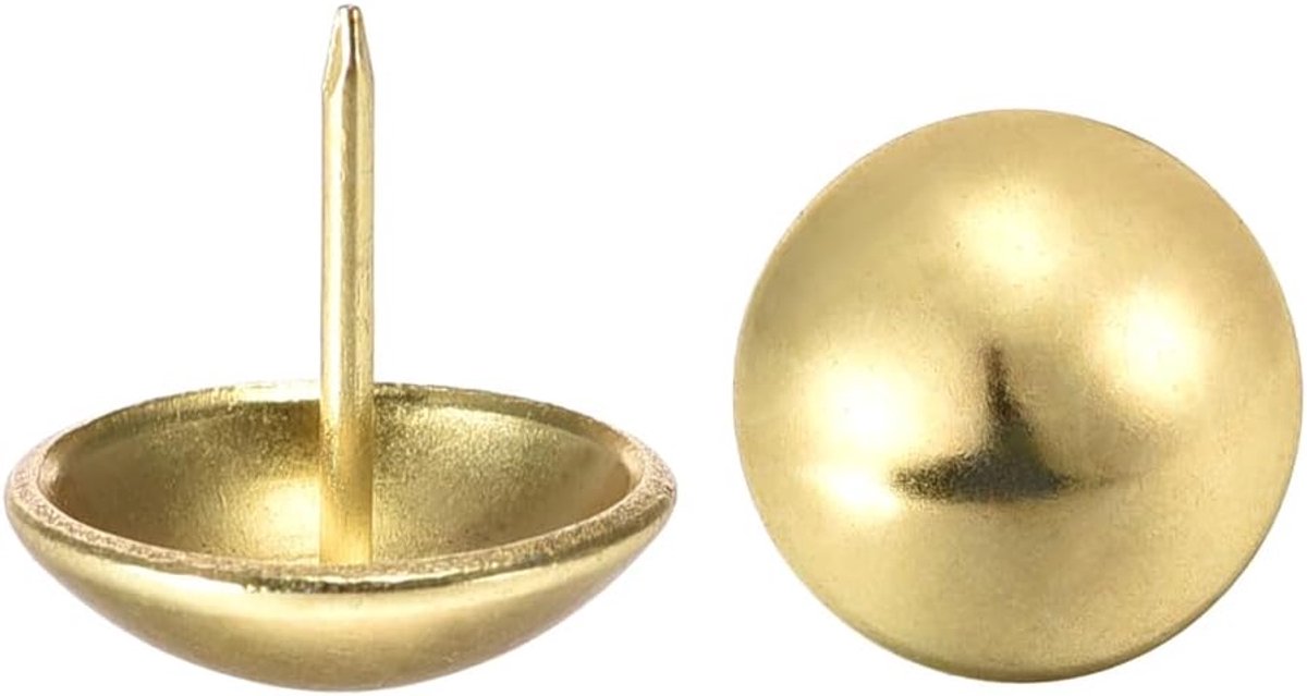 sourcing map 40 stuks bekleding nagels 18mm diameter 17mm ronde bekleding nagels goud