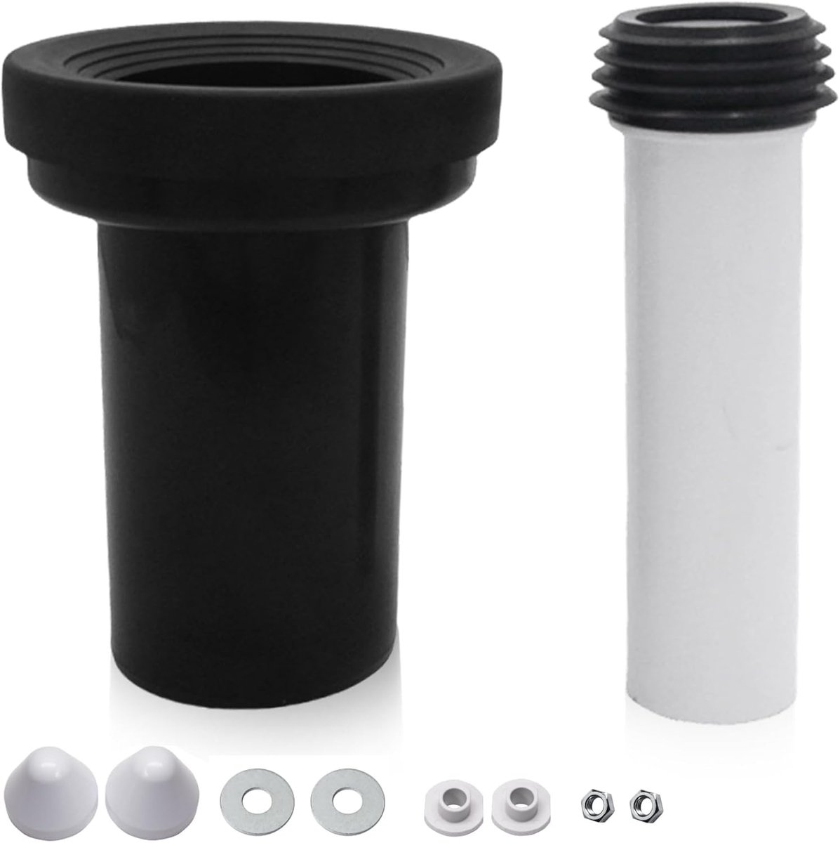 Aansluitset voor wc-stortbak, voor wandmontage toilet, pvc-buis, diameter 90/110, lengte 180 mm, compatibel met Geberit Duofix 405.116.00.1, afvoerpijp voor wandmontage toilet