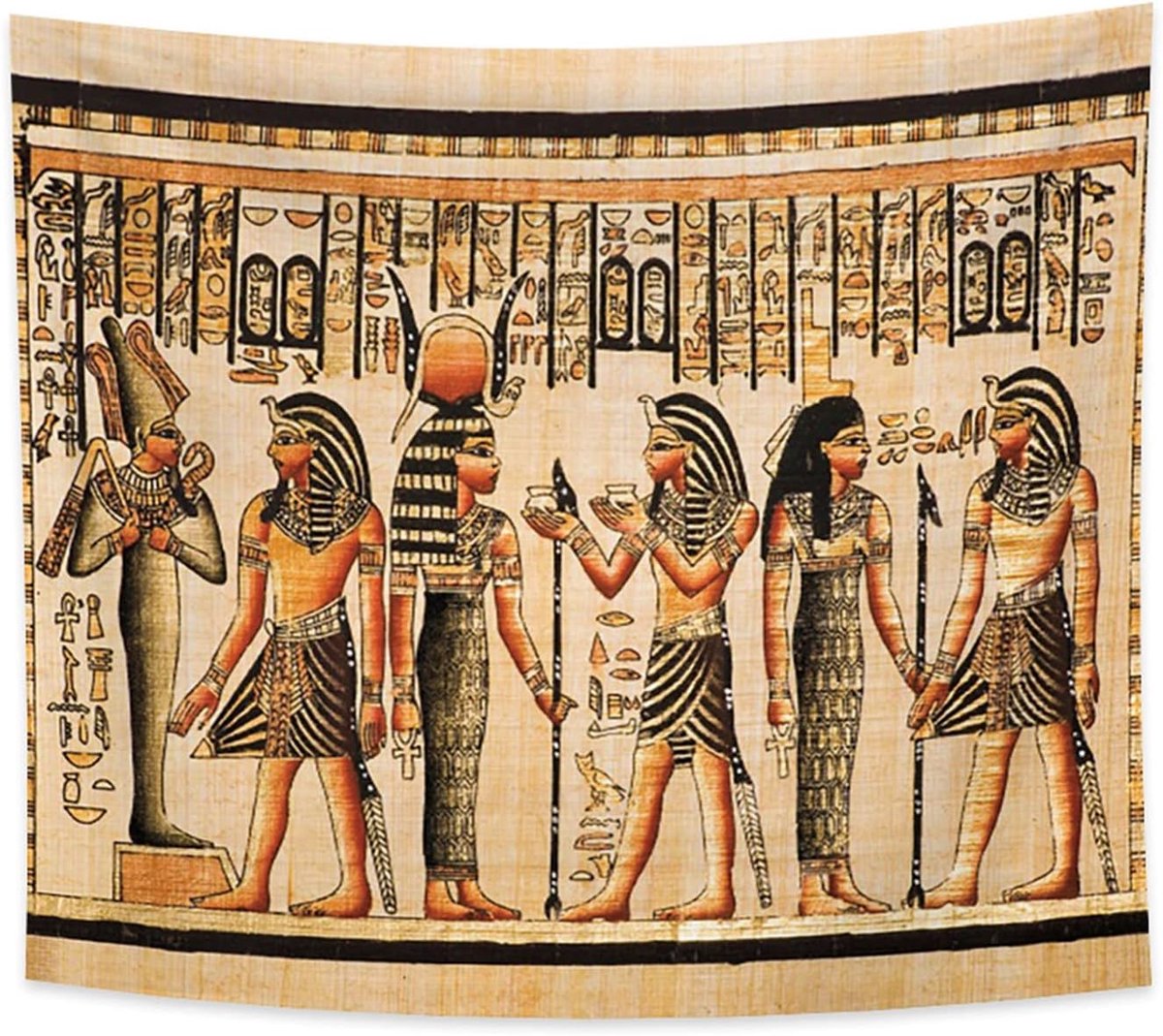 150x130cm Het oude Egypte Tapijtwerk Farao God Osiris Hathor en Isis Symbool Oude beschaving Muur opknoping Wandtapijten voor thuis Wall Decor Tafelkleed Deken