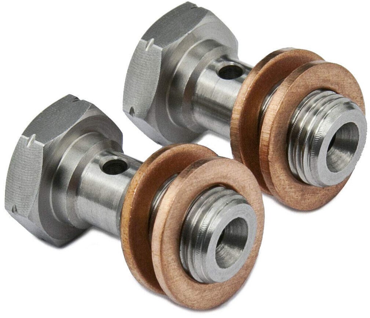Banjobout M10x1,25mm Roestvrij Staal Remklauw/Hoofdregelcilinder L = 18mm 2 stuks