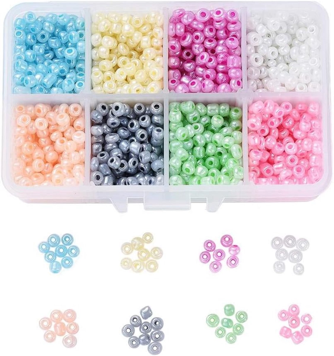 1900 stuks 6/0 glazen rocailles 4mm ronde mini spacer Tsjechische kralen gemengde kleuren voor sieraden maken