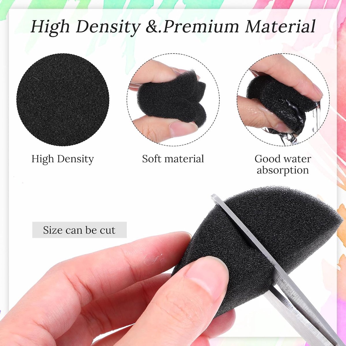 25 stuks gezichtsverf sponzen kit make-up spons hoge dichtheid gezicht lichaam schilderij spons set druppels met opbergtas voor Halloween Kerstmis volwassenen kunst werk en lichaam schilderijen