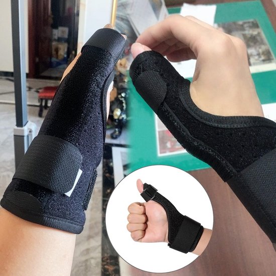 2 stukken Universele Duimbandage voor Rechts en Links, Ademende Duimrail Zonder Zweet en Geurtjes, Duimorthese voor Vingers, Artritis, Tendinitis, Stabiele, Ademende Duimbandage — afbeelding 5